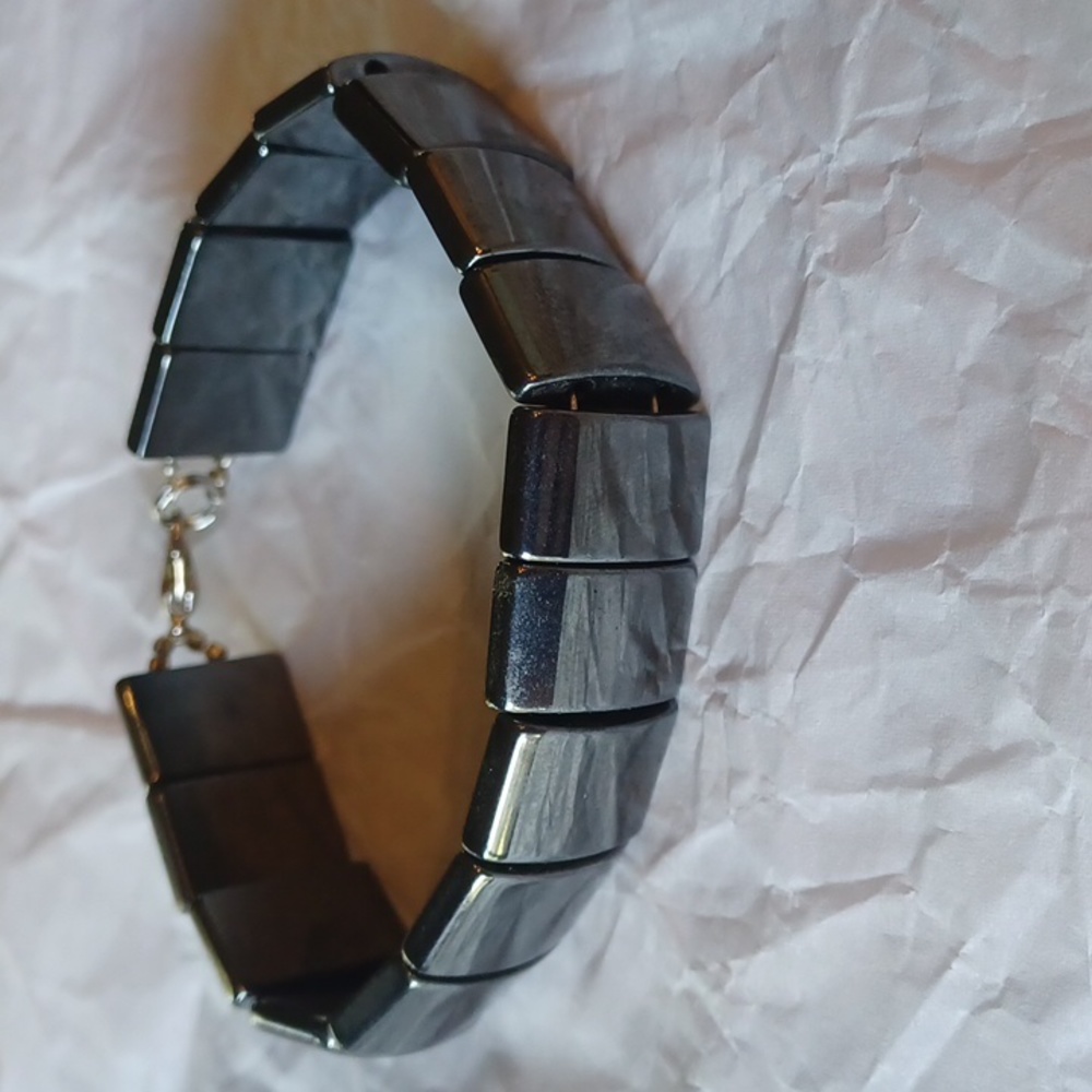 Bold Hematite unisex bracelet